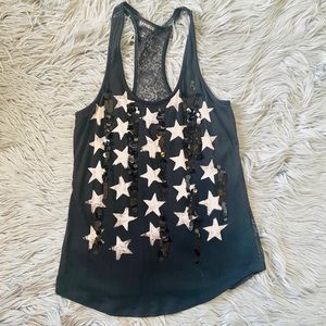 Express Lace Back Tank Top